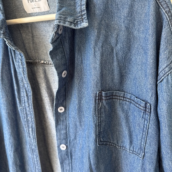 Rue 21 denim button up shirt - Picture 4 of 6
